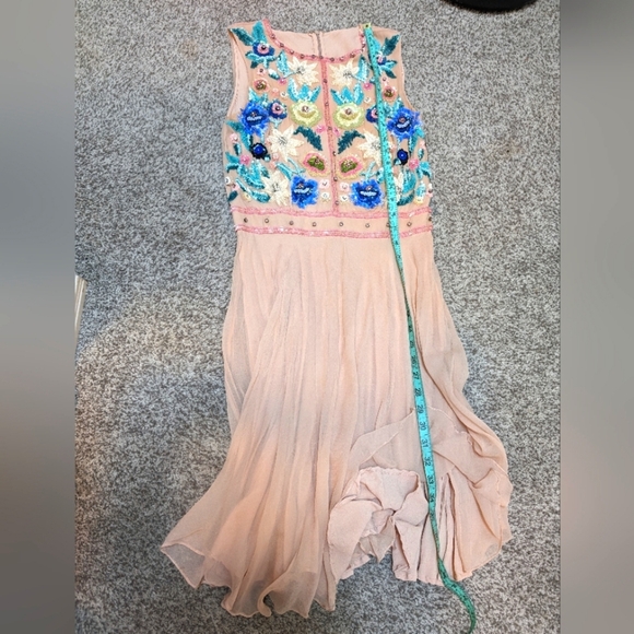 Silk Chiffon Floral Embellished Dress by French Connection - Picture 5 of 10